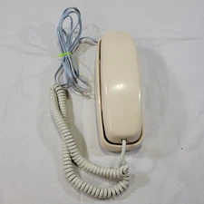 AT&T Trimline 210 Cream Push Button Memory Telephone Corded Phone TESTED WORKS