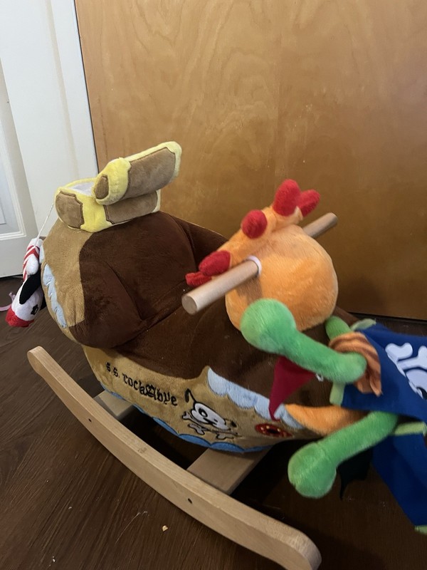 Rockabye S.S. Rockabye Pirate Ship Plush Rocker Ride-On Toy for Ages 1-4