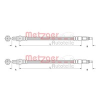 2X Metzger BremsschlÄUche Vorne Beidseitig Passend FÜR Ford KA Street