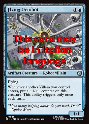 MTG FLYING OCTOBOT FOIL EXC - OCTOBOT LENKRAD 31 - SPM - MAGIC
