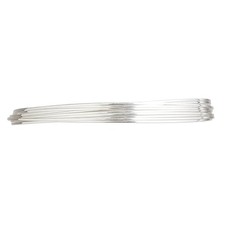 Wire, 5 Feet Sterling Silver Full-Hard, Half-Round 24 Gauge Wrapping Wire