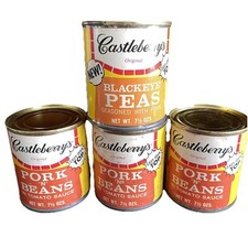 Castleberry  s Pork  n  Beans Toy Canned Foods Toy Kitchen Canned Foods Vintage
