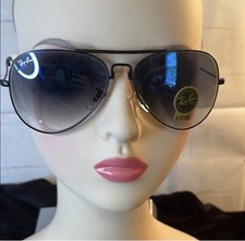 Ray-Ban Black G-15 Lense Foldable Aviator Sunglasses New 62