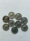 1950’s & 1960’s  Washington Quarters 5 With Mint Mark 90% SILVER 10 Coin Lot.