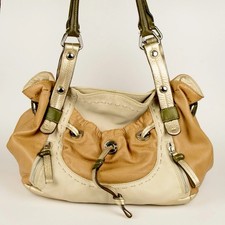 Y2K Metallic Bronze Leather Slouch Purse With...