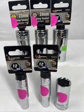 Lot of 6 Performance Tool 1/2 Drive 6-Pt Metr...