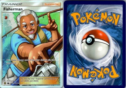 Fisherman SV83/SV94 Ultra Rare Hidden Fates Shiny Vault Pokemon Near Mint