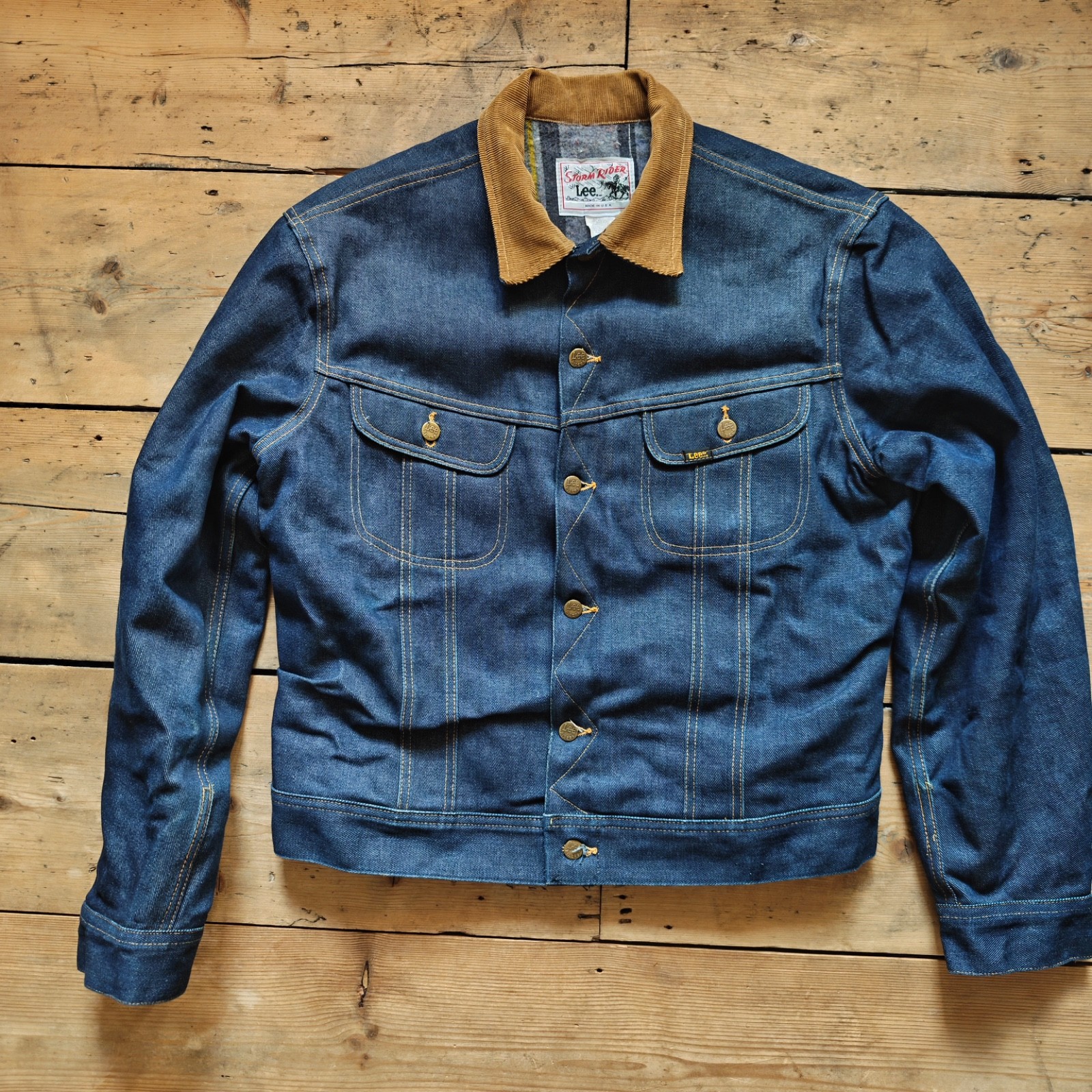 Rare 1960s Lee Storm Rider 101LJ Denim Jacket USA 44L - Mint! image 2