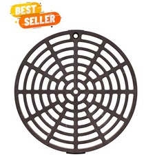 Effortless Installation Gray PVC Drain Grate 6-1/8 - Modern, Removable Cover