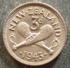 1943 George VI Silver Threepence — photo from another recent sale