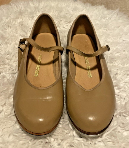 Size 8.5-Womans-Bloch Mary Jane Tap Shoes-Bloch Tan Caramel Preloved
