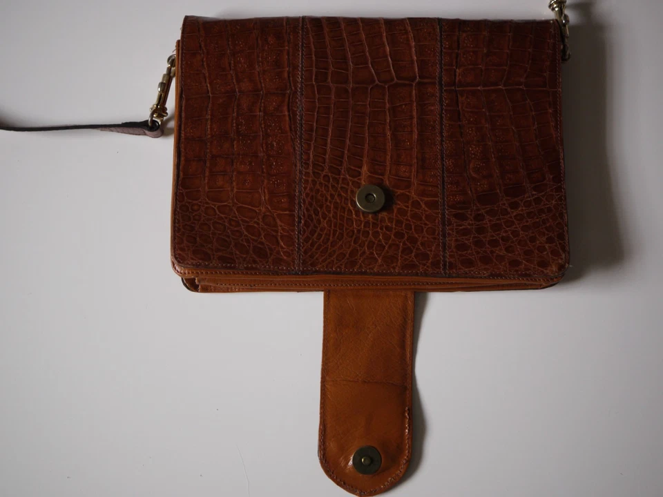 sac vintage en crocodile véritable excellent état - Photo 2/4