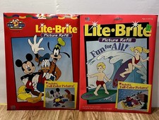 Lite Brite Disney Mickey Friends Picture Refill Plus Fun With Friends Lot of 2
