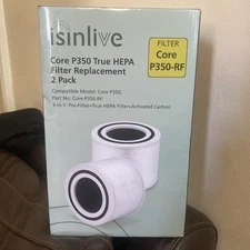 ISINLIVE CORE P350-RF True HEPA Pet filter 2pk for LEVOIT Core P350 air purifier