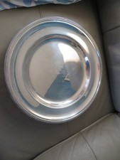 ancien plat rond en métal argenté orfèvre Ercuis 32.7 cm de diamètre