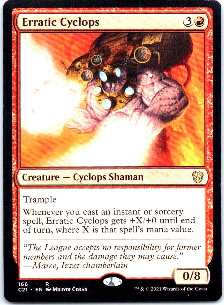 #166 Erratic Cyclops MTG Commander 2021 Rare