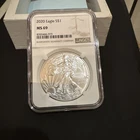 2020 $1 American Silver Eagle NGC MS69 Brown Label