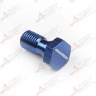 US SHIPPING Banjo Bolt M10 x 1.25 Aluminum Banjo Bolt Brake Adaptor Blue