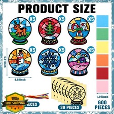 AmazingSpark 30 Pcs Snow Globe Suncatcher Craft Kits