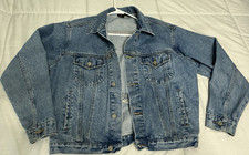 Warner Bros. Studio Store Men's Blue Denim Jacket M Button Embroidered Pockets