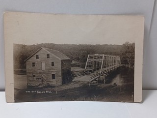 Stratford IOWA RPPC OLD BELL'S MILL Farina Grist CARRELLO PONTE RRP 434