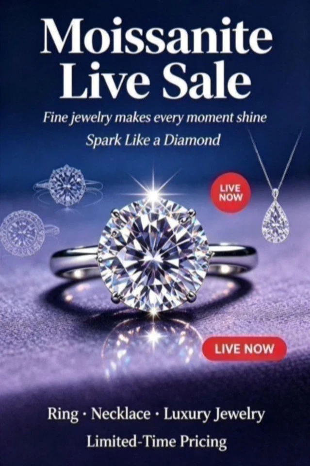 Angel💎 Moissanite Luxe Live | Find Your Million-Dollar Shine ✨ Free Ship
