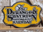 VINTAGE DURANGO & SILVERTON RAILROAD PORCELAIN SIGN NARROW GAUGE TRAIN COLORADO