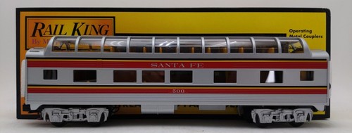 MTH 30-6145 calibre O Santa Fe aerodinámico longitud completa Vista domo coche #500 LN/caja | Zustand: Used