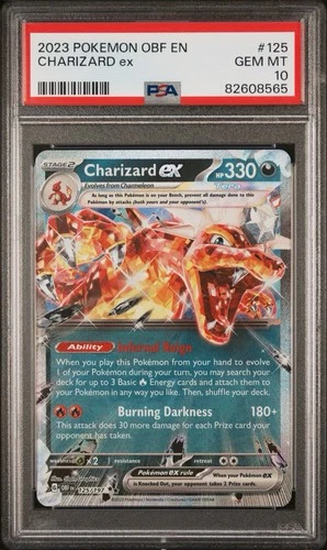 Pokemon 2023 OBF En-Obsidian Flames #125 Charizard EX PSA 10