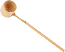 Natural Hishaku Water Ladle Bamboo Japanese Water Ladle Handmade Long Handle Wat