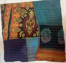 Pillow Shams 16X16 Indian Ethnic Boho 5 Decorative Colorful Cotton Square Covers