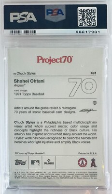 2021 Topps Project 70 Shohei Ohtani Chuck Styles #491 PSA 8 💎 Low