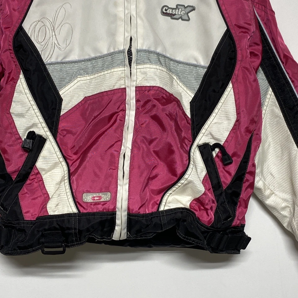 Abrigo Castle X Switch Racing Moto de Nieve Niñas Talla Grande Rosa Blanco Negro Foto 3 de 4