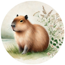 Capybara Handmade Stickers Scrapbook Journal Planner Envelope Label Party Favor