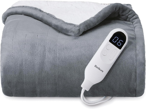 Heated Blanket Electric Throw - Soft Flannel Electric Blanket, Gentlesoft™ Heate