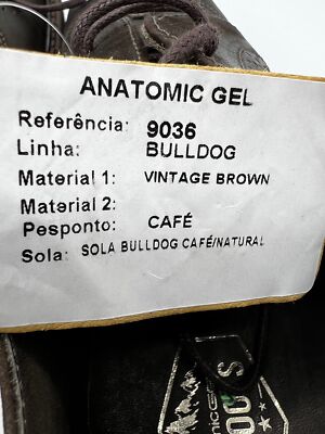 NEW Anatomic & Co Gel Leather Wingtip Shoes Brown Bulldog  display picture 3