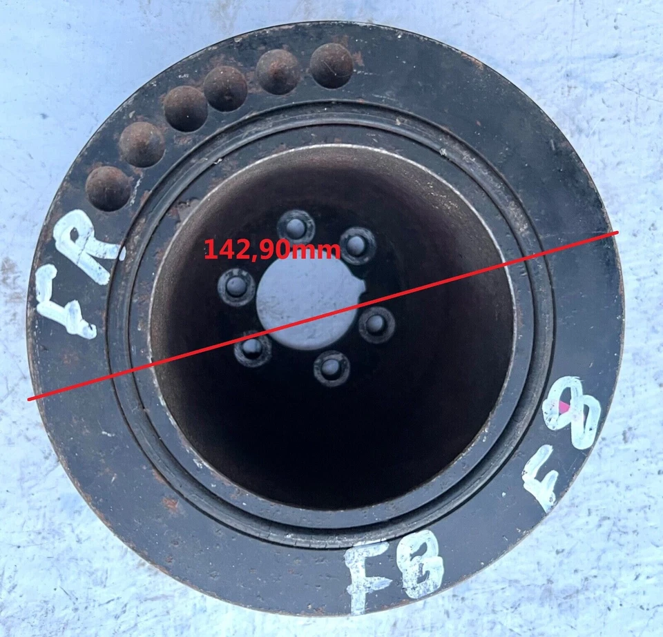  POLEA CIGÜEÑAL EQUILIBRADOR ARMÓNICO MAZDA B1800 E1800 F8 TRACCIÓN TRASERA OHC 8 V 1,8cc. Foto 3 de 4