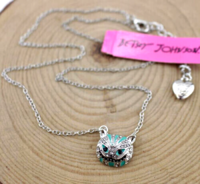 Alice in Wonderland CHESHIRE CAT Rhinestone Betsey Johnson Kitty