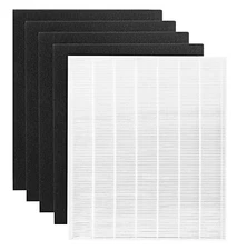1x HEPA + 4x Carbon Filter Set for Coway 3304899 AP1512HH 1512 Air Purifiers