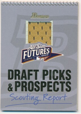 JOSE LOPEZ 2002 BOWMAN ALL STAR FUTURES SCOUTING REPORT #FOF-JL JERSEY PATCH MNT