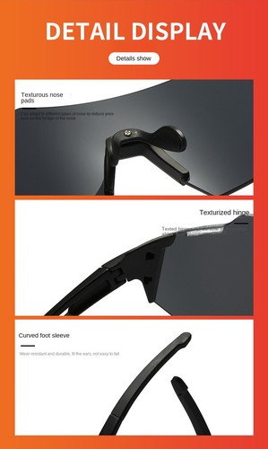 Outdoor Radfahren Großgestell Sonnenbrille Sportsonnenbrille UV400 Reitbrille - Bild 57 von 88