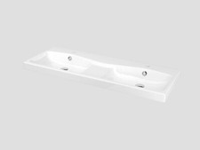 Cooke & Lewis Mila White Rectangular Counter-Top Basin (W 120 cm) - COLLECTION