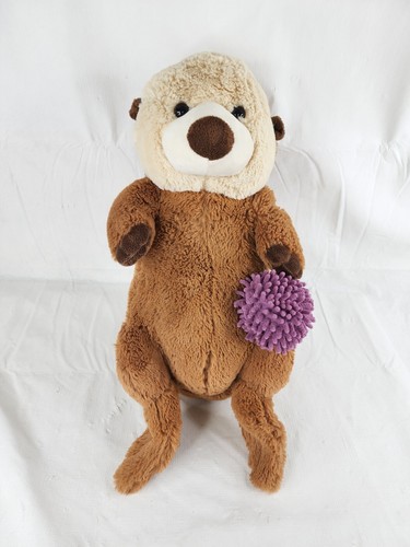 Fiesta Spielzeug Seeotter Plüschtier realistisches Stofftier hält einen lila Ball 26 Zoll