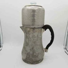 Vintage Textured Metal Percolator Coffee Maker Guardian Service 8 Cup stove top