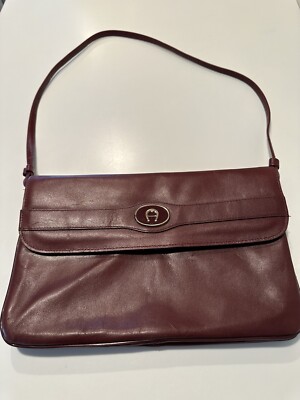 Etienne Aigner  leather purse In Beautiful Bordeaux. EUC Shoulder Or Clutch