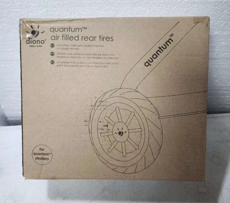 Diono Quantum Air Filled Rear Tires, Black, 2-Pack - Image 2 of 2