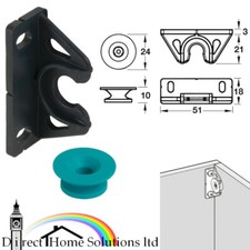 10 x Button-Fix Connecting Fittings Complete Set Type 2 Fix, Glass Filled Nylon