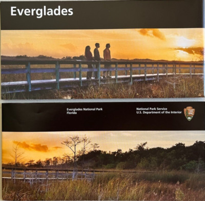 Newest EVERGLADES NP - FL  NATIONAL PARK SERVICE UNIGRID BROCHURE/MAP   GPO 2025
