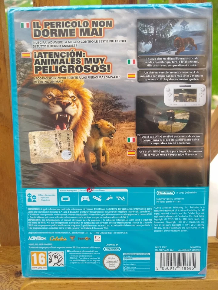 Cabelas Dangerous Hunts 2013 Wii U BRAND NEW SEALED. RARE Nintendo Pal  - Image 2 of 4