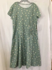 NWT Wonder Nation Play Dress Girls Play Green Floral  w/ pockets  U pick